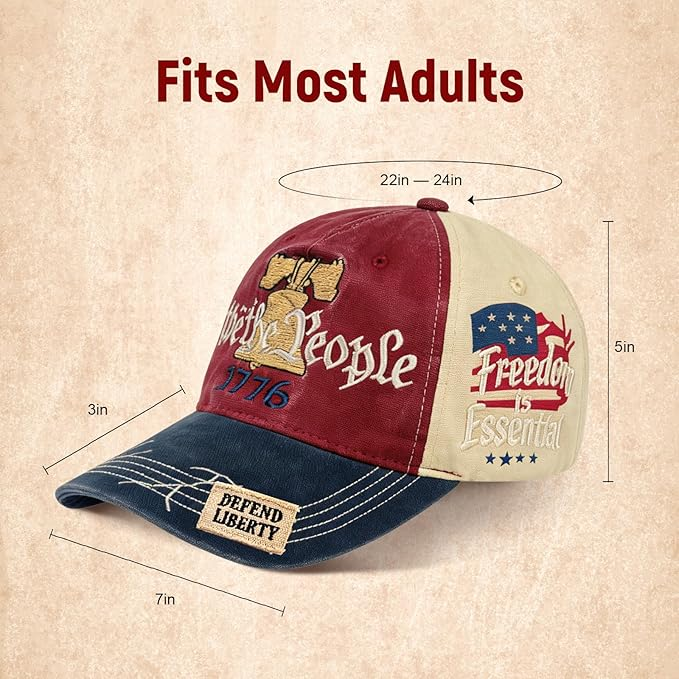 USA 250th Anniversary "We the People" 1776 Patriot Cap
