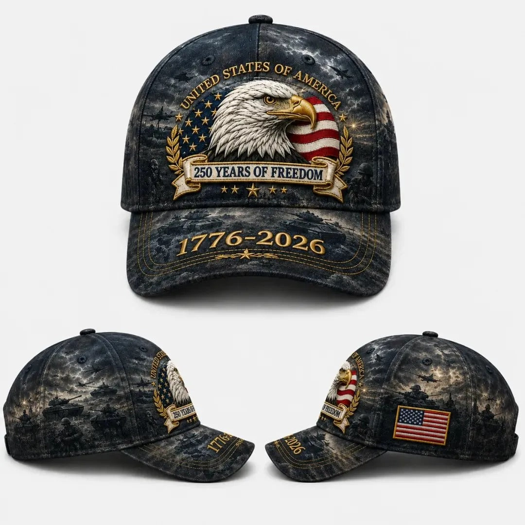 America 250 Military Tribute Embroidered Cap
