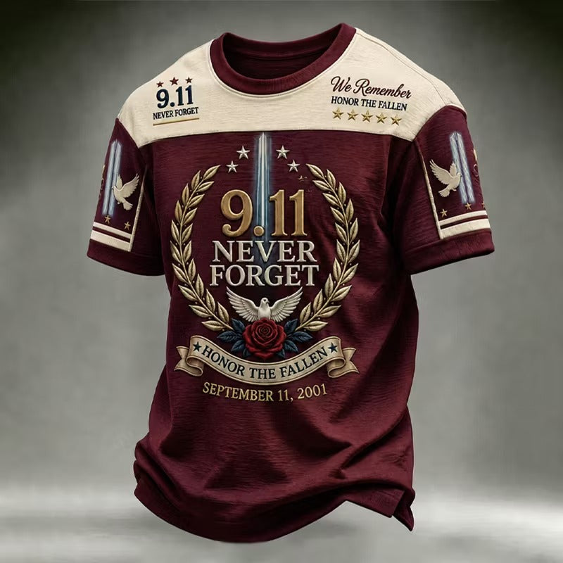 Men's 9.11 Memorial Never Forget Casual T-Shirt
