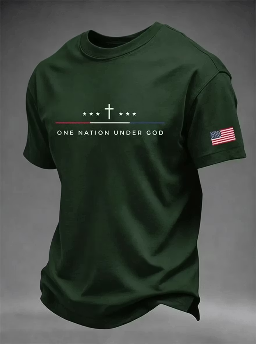 One Nation Under God Patriotic Cross T-Shirt
