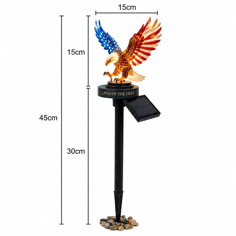 Solar Eagle Garden Stake Light – Patriotic Outdoor Decor