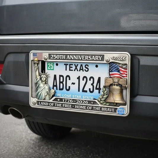 America 250th Anniversary License Plate Frame — Drive with Pride