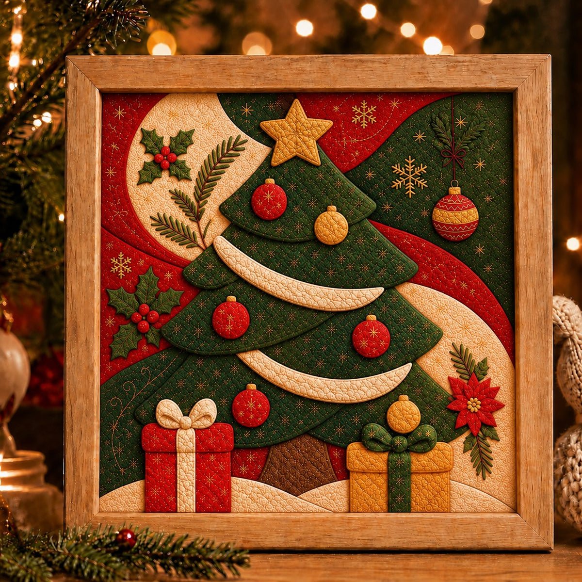 No-sew fabric art DIY kit with Tree Portrait design