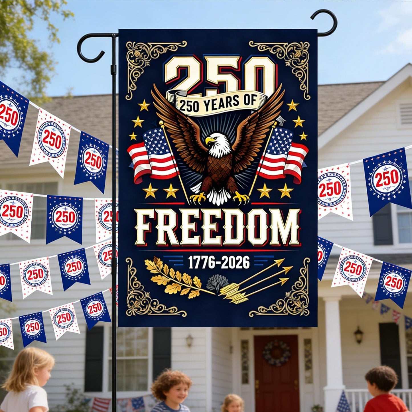 USA 250th Anniversary Garden Flag