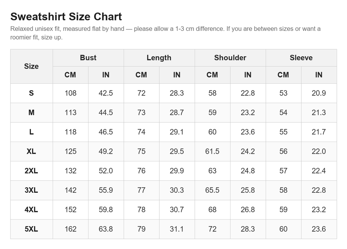 Suicide Prevention Awareness Flag Quarter-Zip Swea size chart