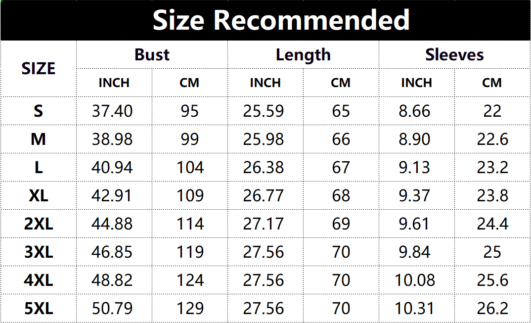 Women's 9/11 25th Anniversary Never Forget T-Shirt size chart