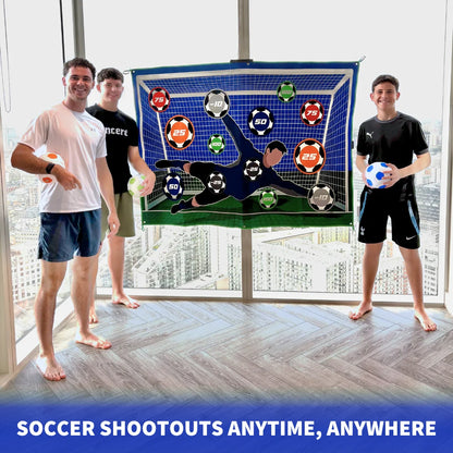 Soccer Target Game – Sticky Ball Shooting Mat