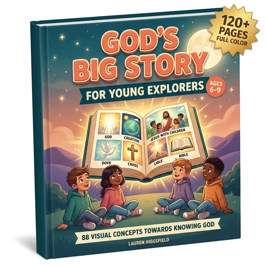 God's Big Story illustrated Christian theology book cover for young explorers