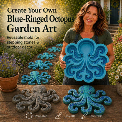 Octopus garden stepping stone mold flexible reusable design