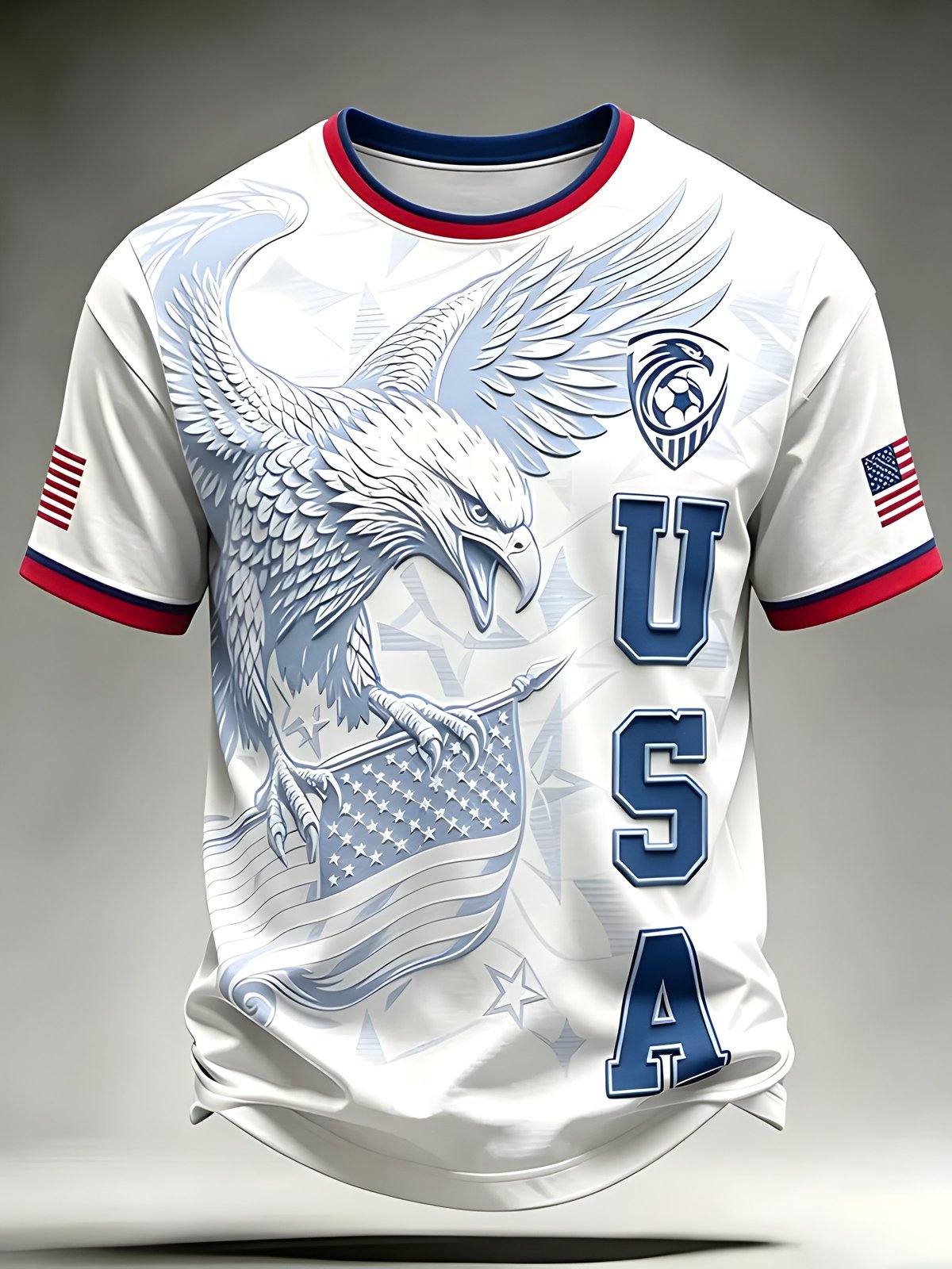 USA Patriotic Eagle Tee — American Pride Short Sleeve Shirt