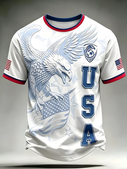 USA Patriotic Eagle Tee — American Pride Short Sleeve Shirt
