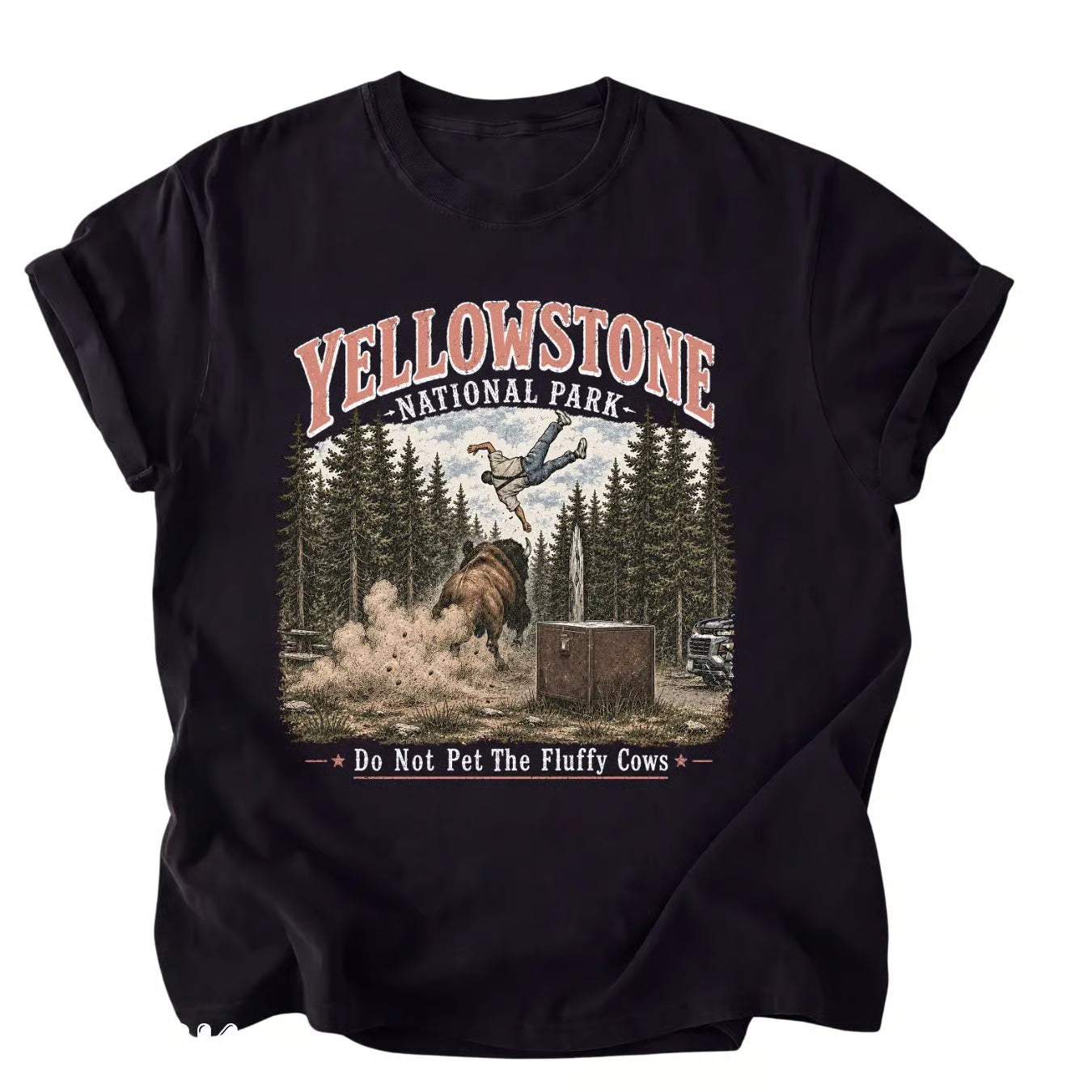 Yellowstone do not pet fluffy cows funny t-shirt