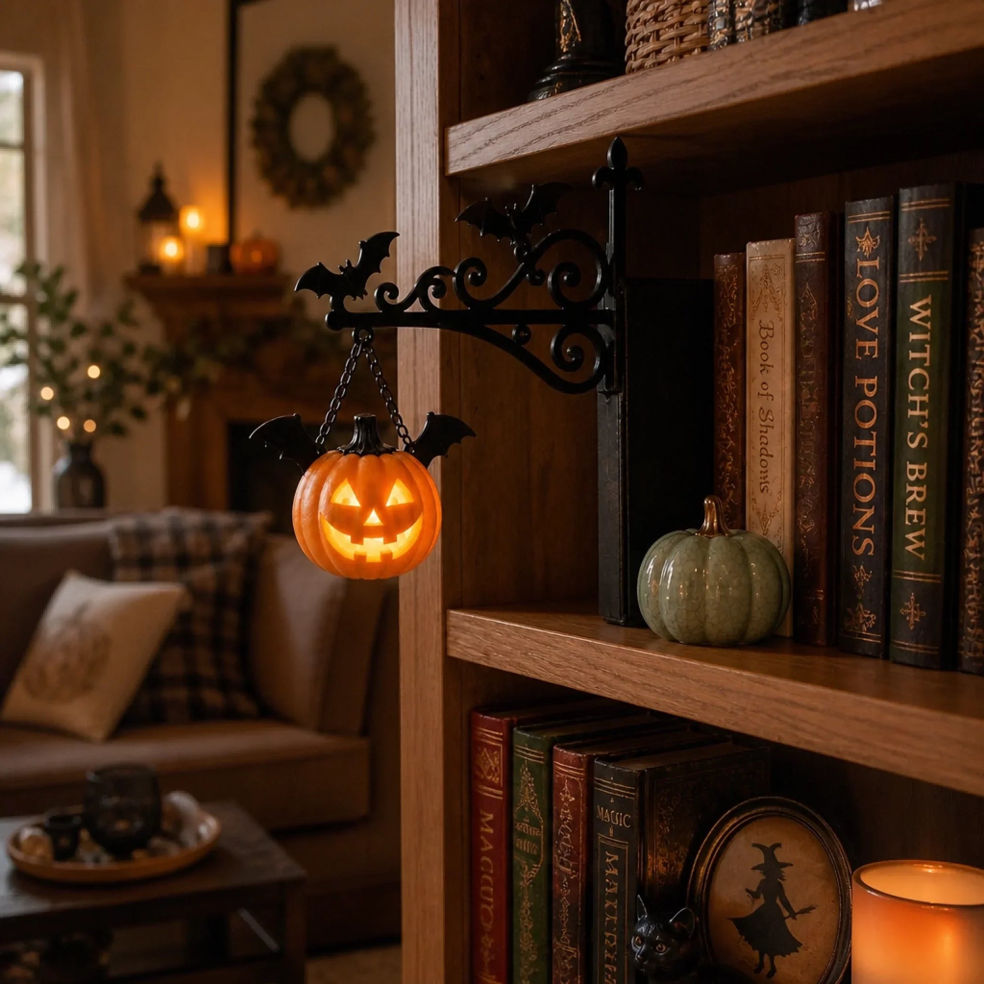 Bookshelf Lantern Light — Cozy Warm Glow Reading Lamp