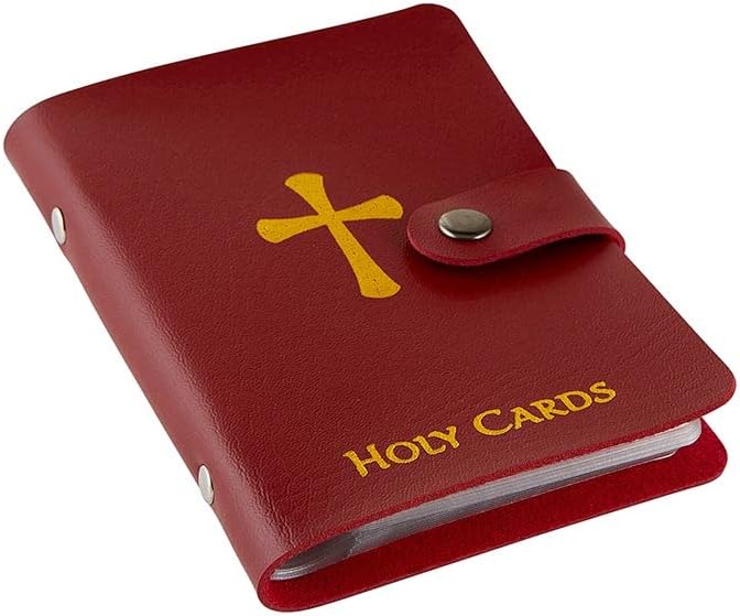 Genuine Leather Catholic Holy Card Holder – Prayer Card Orga