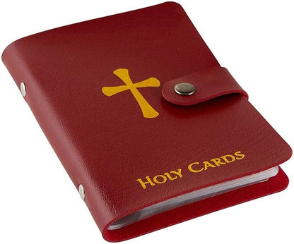 Genuine Leather Catholic Holy Card Holder – Prayer Card Orga