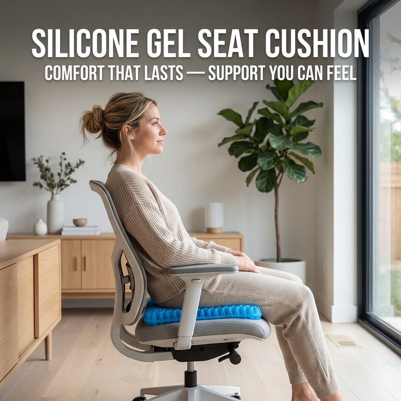 Ergonomic Silicone Gel Seat Cushion - Relief You Can Feel