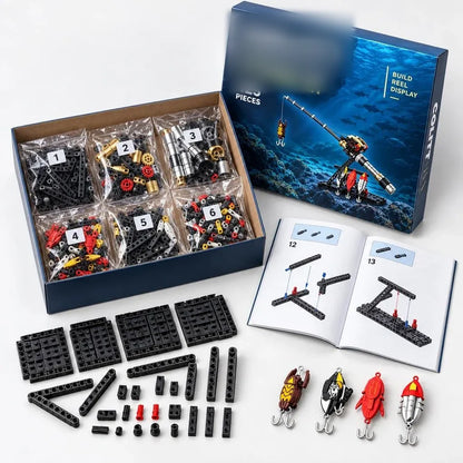 Fishing rod building kit numbered parts bags and illustrated assembly guide