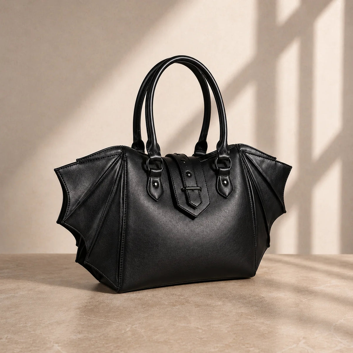 Gothic Batwing Vegan Leather Tote Bag