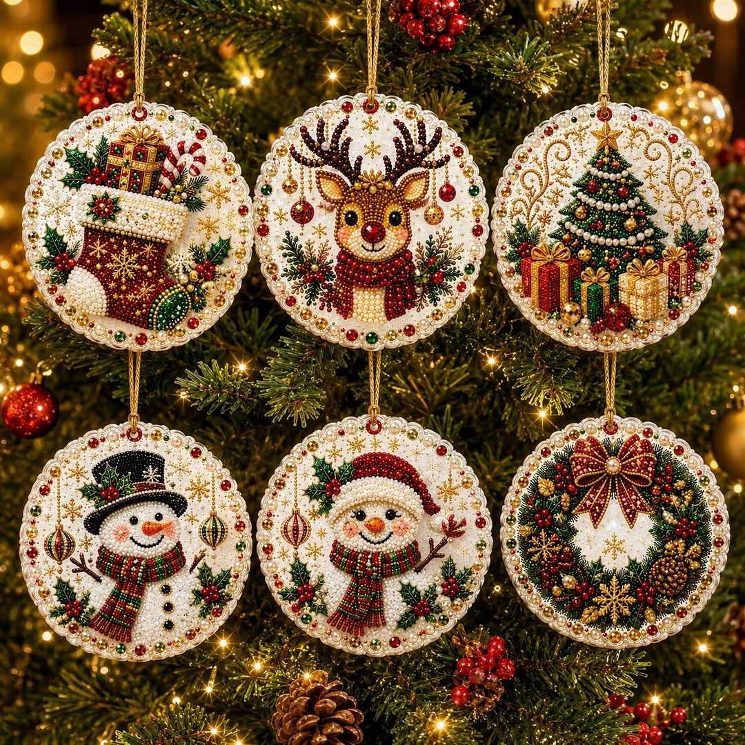 Christmas diamond painting ornament design set