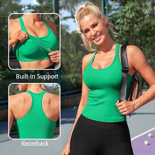 Sculpt tank built-in support racerback design