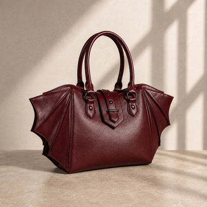 Gothic Batwing Vegan Leather Tote Bag
