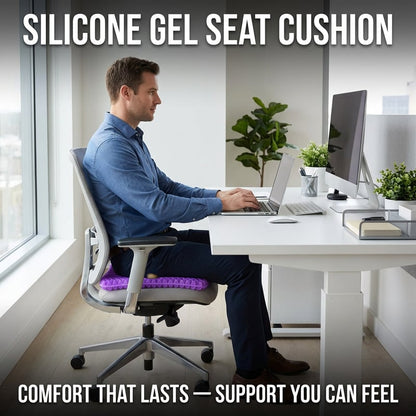Ergonomic Silicone Gel Seat Cushion - Relief You Can Feel