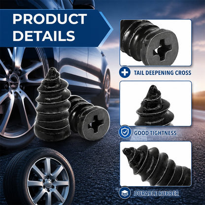 Rubber repair nail cross-section sealing tire tread airtight