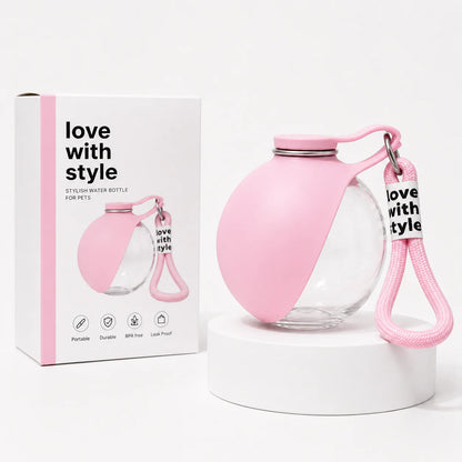 2-in-1 Leak-Proof Dog Water Bottle & Foldable Bowl