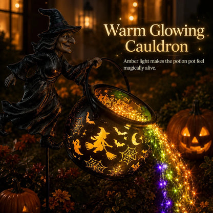 Warm glowing cauldron interior with amber illumination