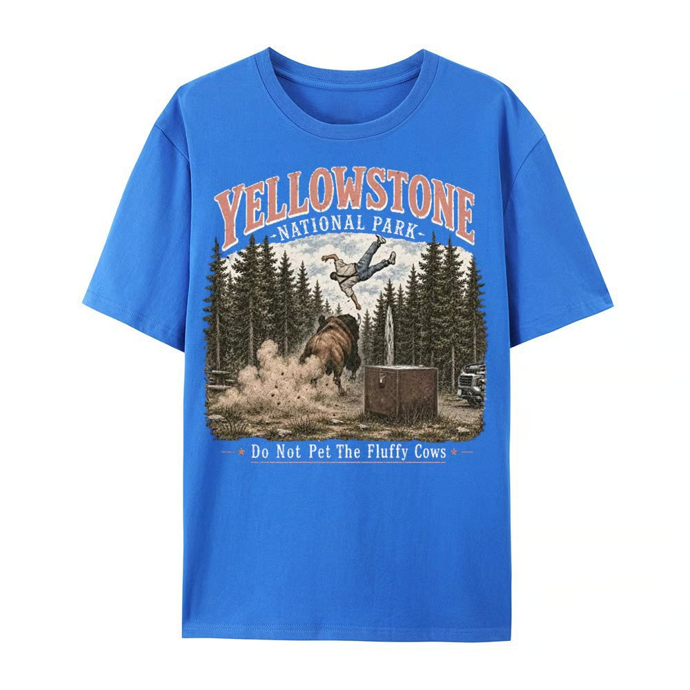 Yellowstone do not pet fluffy cows funny t-shirt