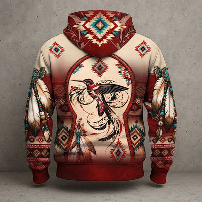 Southwestern Graphic Hoodie with Bold Nature Prints