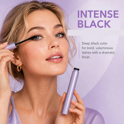Mascara application showing a defined lash look