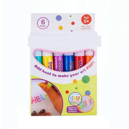 Puffy Popcorn 3D Drawing Pens 12-Color kids craft kit main image