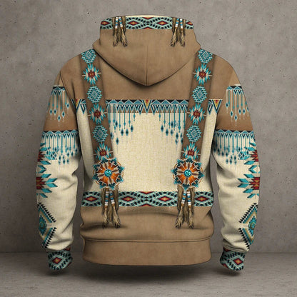 Southwestern Graphic Hoodie with Bold Nature Prints