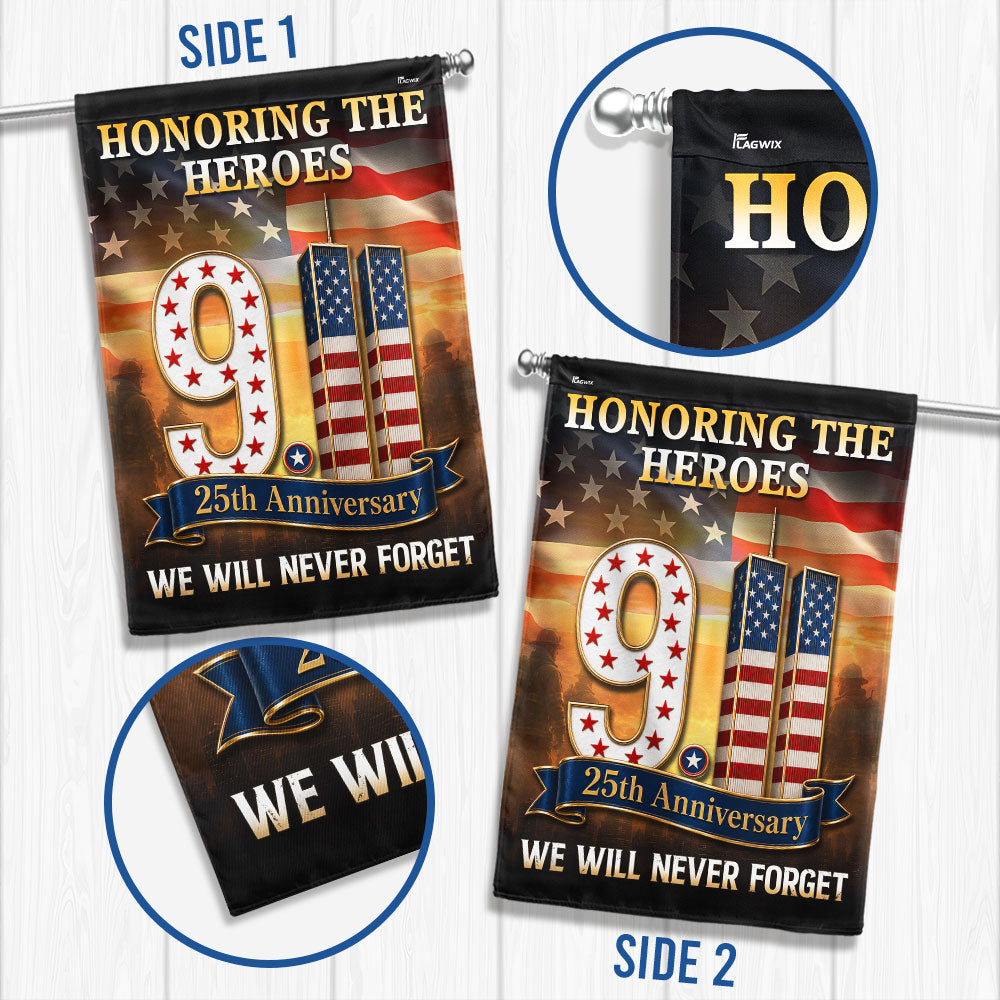 911 Patriot Day flag SIDE 1 and SIDE 2 double-sided printing