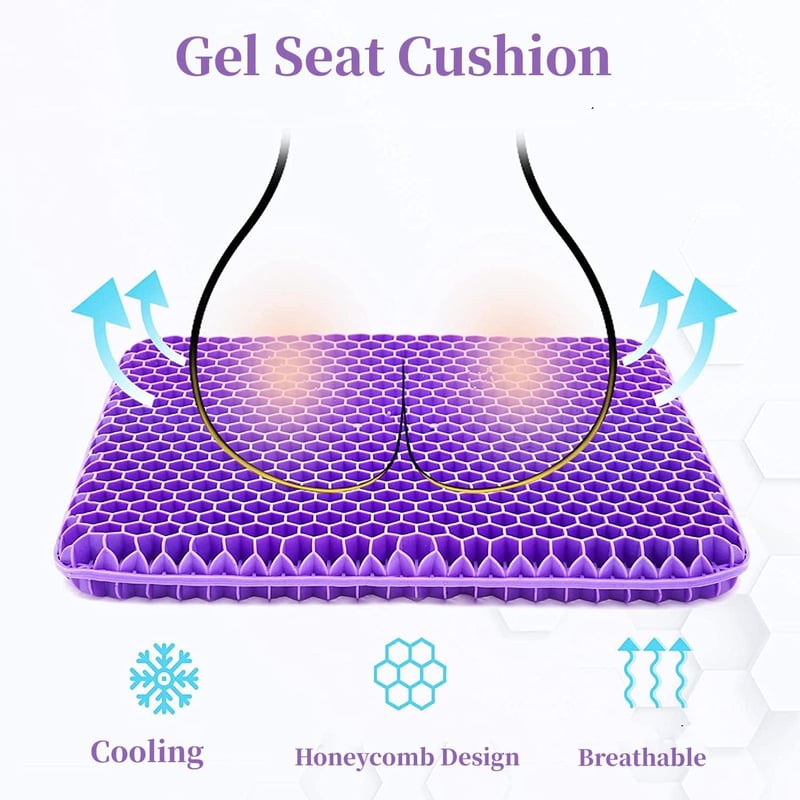 Ergonomic Silicone Gel Seat Cushion - Relief You Can Feel