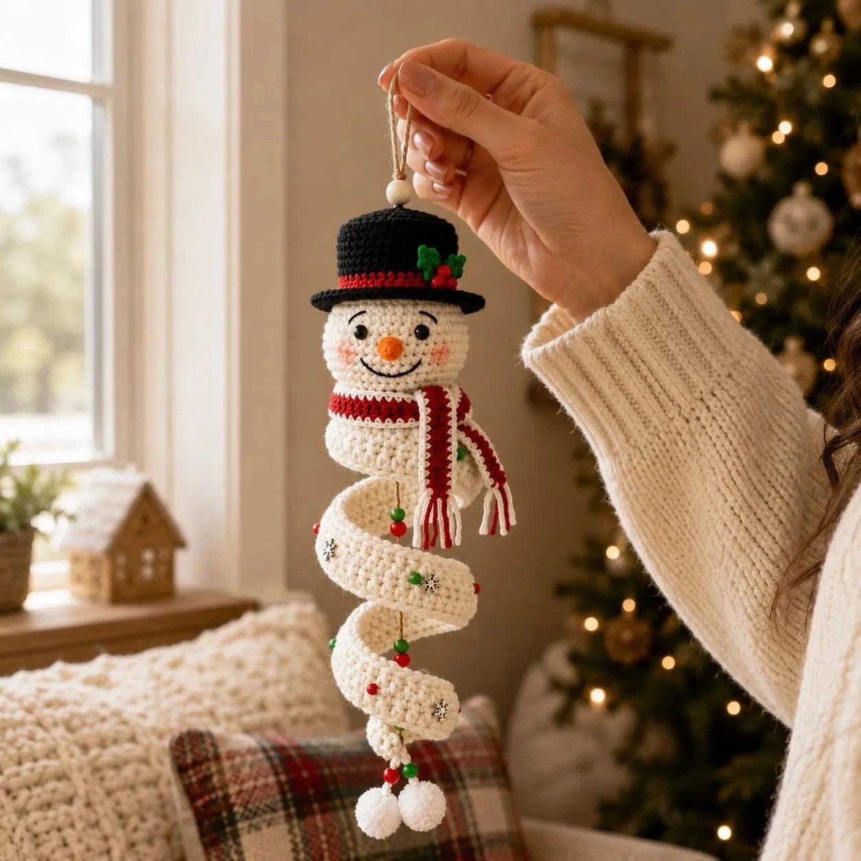Crochet Christmas Spiral Ornament DIY Kit — Beginner Set