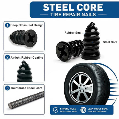 60pcs tire repair kit lifestyle scene with vehicle