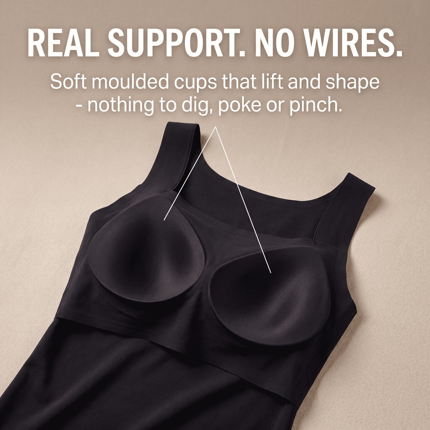 Sculpt tank real support no wires moulded cups