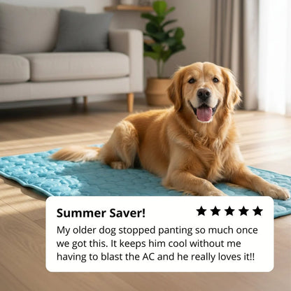 Arctic cooling dog mat beige washable pet pad