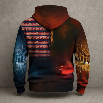 Southwestern Graphic Hoodie with Bold Nature Prints