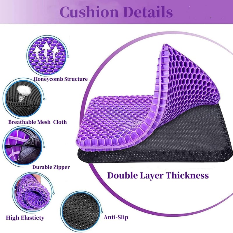 Ergonomic Silicone Gel Seat Cushion - Relief You Can Feel