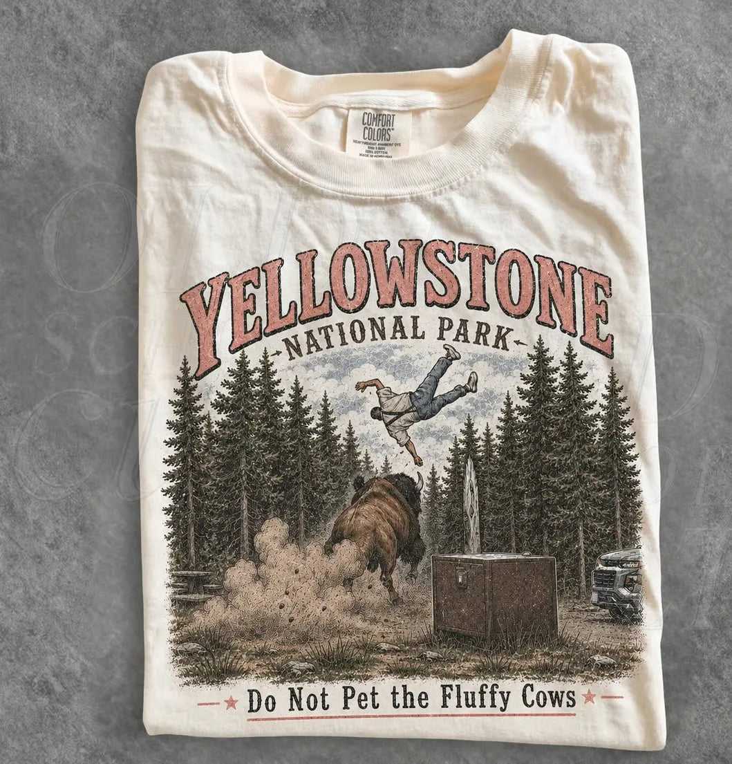 Yellowstone Do Not Pet The Fluffy Cows Funny T-Shirt