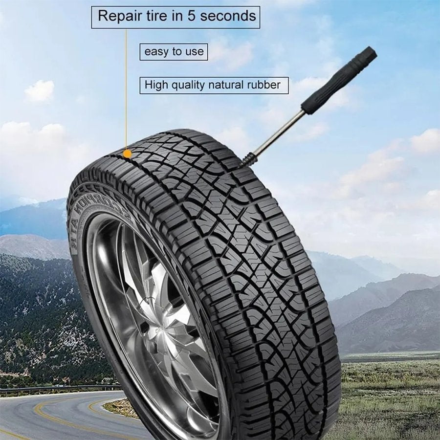 Tire on road daily driving lifestyle scene