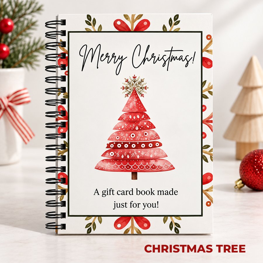Christmas Gift Card Book with Christmas Tree cover