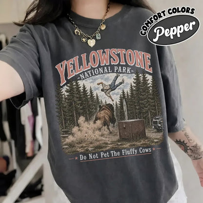 Yellowstone Do Not Pet The Fluffy Cows Funny T-Shirt