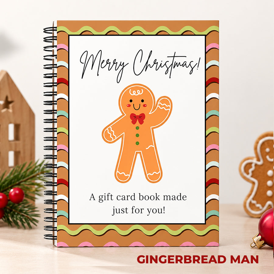 Christmas Gift Card Book with Gingerbread Man cover