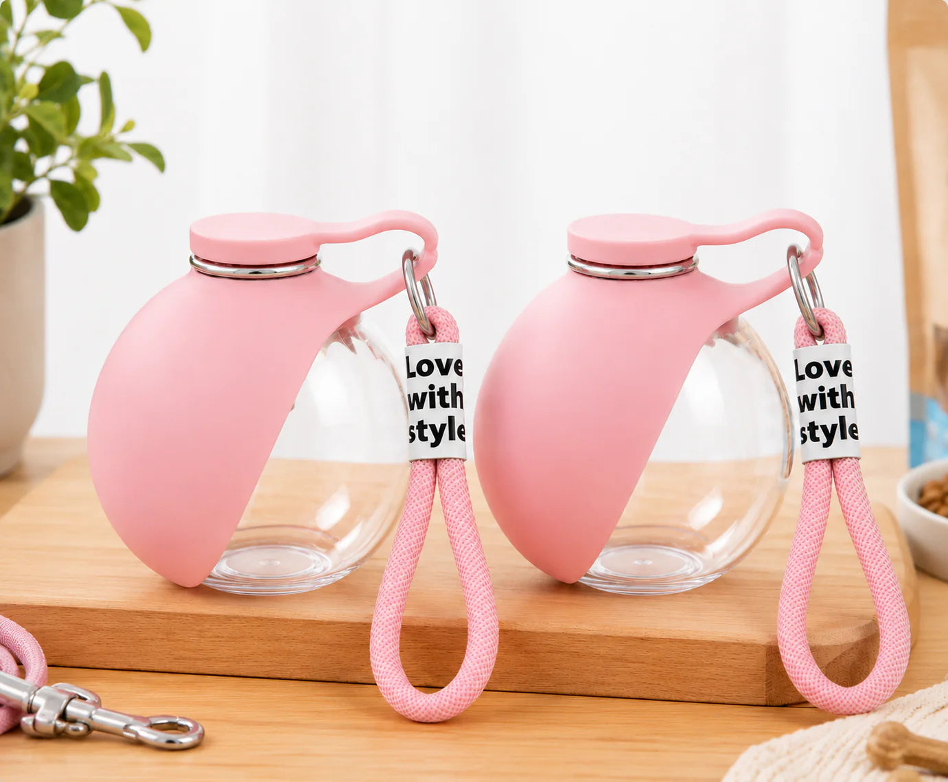 2-in-1 Leak-Proof Dog Water Bottle & Foldable Bowl