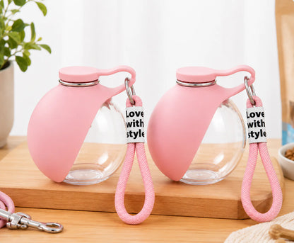 2-in-1 Leak-Proof Dog Water Bottle & Foldable Bowl