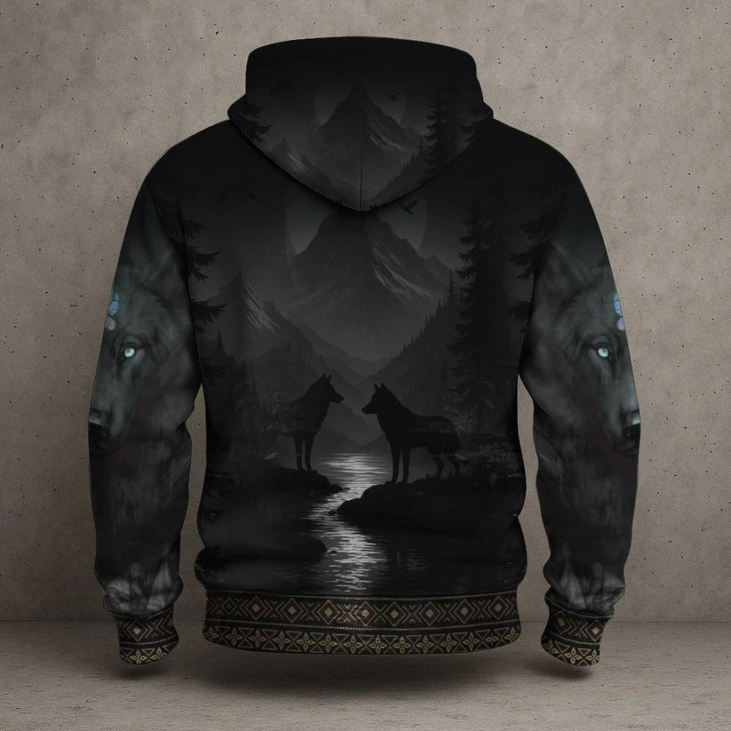 Southwestern Graphic Hoodie with Bold Nature Prints
